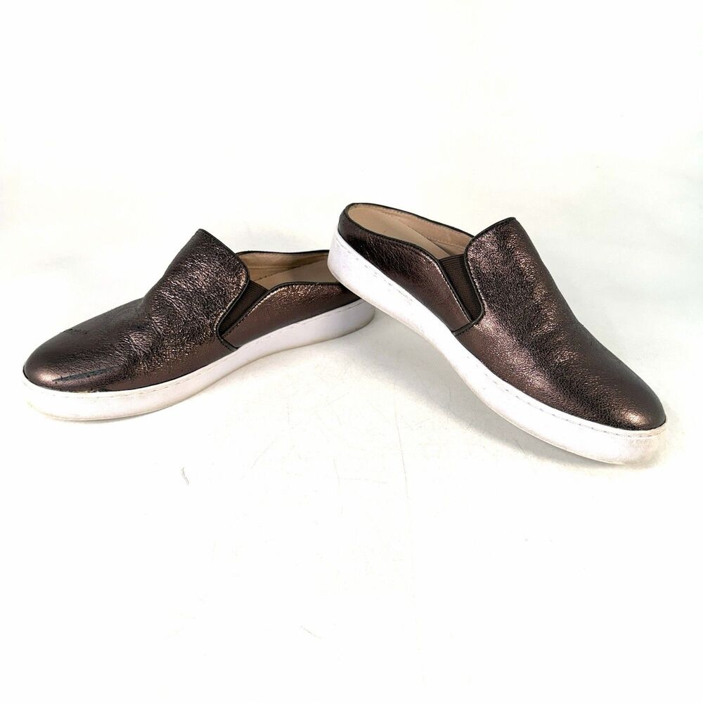 Vionic Dakota Metalic Brown Slip on Mules Sneakers Womens Size 9